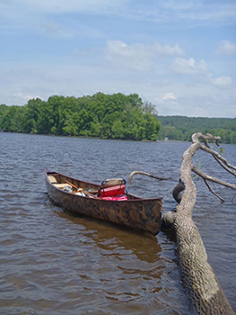 canoe at Haddam Island, Ct River
